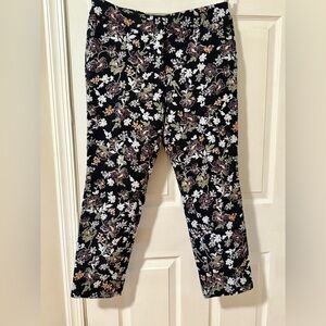 Gently Worn Loft Embroidered Floral Pants